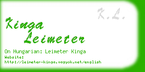 kinga leimeter business card